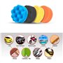 SPTA 25 pièces 80mm Polissage Pad Éponge de Polissage Éponge polir Kit pour avec M14 Foret pour Voiture Ponçage Polissage pour R