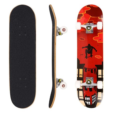 Hikole Skateboard Complet Planche à roulettes en Bois 79x20cm en érable Canadien de 31 Pouces