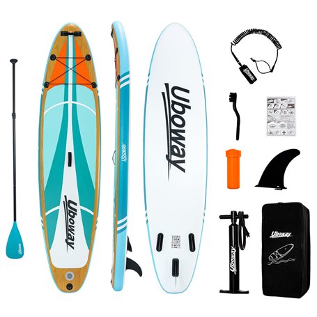 Signstek Planche de Stand up Paddle Gonflable - Planche de Surf Sup - 320 x 81 x 15 cm - Capacité de Charge de 200 kg - Légère -
