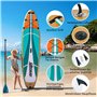Signstek Planche de Stand up Paddle Gonflable - Planche de Surf Sup - 320 x 81 x 15 cm - Capacité de Charge de 200 kg - Légère -