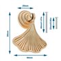 6pcs Poignées de Bouton en Forme de Feuille avec Vis Poignées de Porte en Feuille Poignées de Meubles Poignées Accessoires pour 