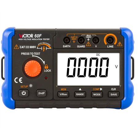 Ohmmètres 60H/60F/60G Multimètre numérique de résistance d'isolement 100V 250V 500V 1000V 1