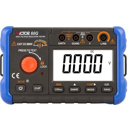 Ohmmètres 60H/60F/60G Multimètre numérique de résistance d'isolement 100V 250V 500V 1000V 1