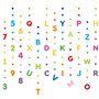 12Pcs Décoration à Suspendre Rentrée Scolaire Guirlande Lettre Nombre Point Multicolore Bannière Enfant pour Maternelle Chambre