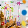 12Pcs Décoration à Suspendre Rentrée Scolaire Guirlande Lettre Nombre Point Multicolore Bannière Enfant pour Maternelle Chambre 