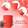 PYAILI Anniversaire Vaisselle de fete 96 Pièces Rouge Party Assiettes en Papier Set Assiettes de Fête Papier Tasses Serviettesr,