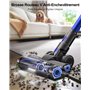 550W/45KPA Aspirateur Balai sans Fil 65min, 1.6 L Aspirateur sans Fil Puissant avec Rechargeable Support Mural, Brosse Anti-Enmê