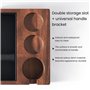 Support de tassage à café en bois 4 en 1 en noyer avec boîte à scories, distributeur de café pour cafés, cuisines, bureaux