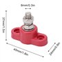 Borniers de batterie, large accessibilité Jonction de goujon de batterie 12 V 24 V Plastique Acier inoxydable Laiton 4 pièces Fa