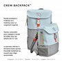 Stokke Coffret de Voyage JetKids, Bleu - Comprend Un lit-Valise à roulettes pour Enfant + Sac à Dos Crew Backpack léger, Extensi