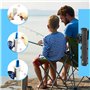Support de Canne à pêche pour Chaise Bike Motorcycle 360 ​​° Polaire à pêche réglable avec Base de Montage, Cordon élastique et 