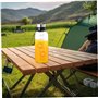 Bouteille d'eau avec marqueur temporel 2L Clear High Borosilicate Glass Water Bottes avec lanière, Manche et Filtre Amovible Fil