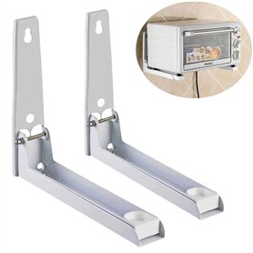 Support de fixation murale pliable pour four à micro-ondes - Blanc