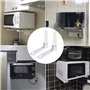 Support de fixation murale pliable pour four à micro-ondes - Blanc