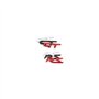 MhaRt yzw6688 Autocollant de Voiture en métal GT RS Sport Badge emblème Compatible avec Logan Clio Megane Kangoo 1 2 3 4 Captur 