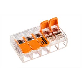 WAGO-COMPACT 221-615 Borne de connexion 5 conducteurs avec levier de commande jusqu'à 6 mm2