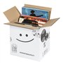 Lot de 5 cartons renforcés pour vinyles Blanc