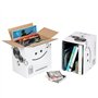 Lot de 5 cartons renforcés pour vinyles Blanc