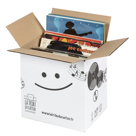 Carton renforcé pour vinyles Blanc