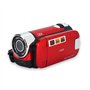 Socobeta Caméscope Numérique Caméra Vidéo Caméscope 16x HD 32g Carte Mémoire Externe Rotation de 270°(Rouge)