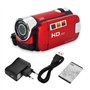 Socobeta Caméscope Numérique Caméra Vidéo Caméscope 16x HD 32g Carte Mémoire Externe Rotation de 270°(Rouge)