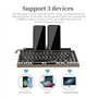 Clavier de machine à écrire rétro, clavier compact rétro à pois vintage, clavier mécanique Bluetooth sans fil pour ordinateur de