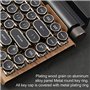 Clavier de machine à écrire rétro, clavier compact rétro à pois vintage, clavier mécanique Bluetooth sans fil pour ordinateur de