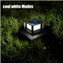 FREEDL 2 Pièces Lampe Solaire Exterieur Poteau, Lampes de Poteau de Chapeau Solaires Extérieures 2 Modes, Lampe Pilier Portail S