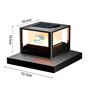 FREEDL 2 Pièces Lampe Solaire Exterieur Poteau, Lampes de Poteau de Chapeau Solaires Extérieures 2 Modes, Lampe Pilier Portail S