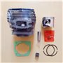 ZAPYVET KIT de cylindre 1E43F 43MM avec joint, for Zenoah, G455 AVS 4500 G4500 45CC, assemblage de CLIPS de broches de segment d