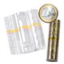 Kit de 80 blisters conteneurs assortis (10 par coupure) en plastique transparent pour pièces de monnaie