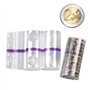 Kit de 80 blisters conteneurs assortis (10 par coupure) en plastique transparent pour pièces de monnaie