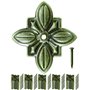 FUXXER Lot de 50 clous décoratifs antiques en laiton vintage 30 x 27 mm Bronze