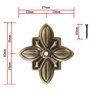 FUXXER Lot de 50 clous décoratifs antiques en laiton vintage 30 x 27 mm Bronze