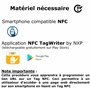 Autocollant RFID 13,56 MHz anti métal - UID inscriptible - libNFC Linux - (lot de 5)
