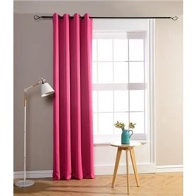 HOMEROKK Lot de 2 Rideaux Occultants 100% Polyester (Fuchsia