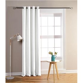 HOMEROKK Rideau Occultant 100% Polyester (Blanc