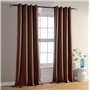 HOMEROKK Lot de 2 Rideaux Occultants 100% Polyester (Choco