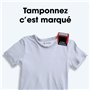 C-TAKI Tampon textile pour marquer les vêtements - Imprime une Etiquette vêtement de 38 x 14 mm, Résiste au lavage, Marquage net