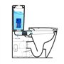 Nettoyant et désodorisant longue durée Sano pour cuvette de WC - Pour des toilettes sans germes ni bactéries