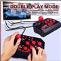 Fight Stick, Joystick de Jeu Universel avec Câble USB de / 9,8 Pieds, Joystick Sphérique en Métal Multifonction, avec 6 Boutons 
