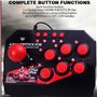 Fight Stick, Joystick de Jeu Universel avec Câble USB de / 9,8 Pieds, Joystick Sphérique en Métal Multifonction, avec 6 Boutons 