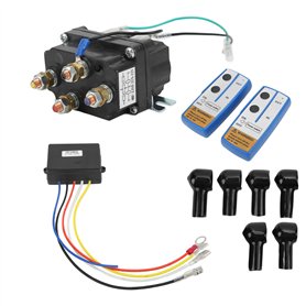 BHDK Contacteur de Relais de solénoïde de treuil 12 V 250 A et kit de télécommande de treuil sans Fil