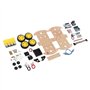 Kit de Châssis de Voiture Robot Intelligent Bricolage, Plate-Forme de Voiture Intelligente avec Moteur de Suivi 4WD avec Roues d