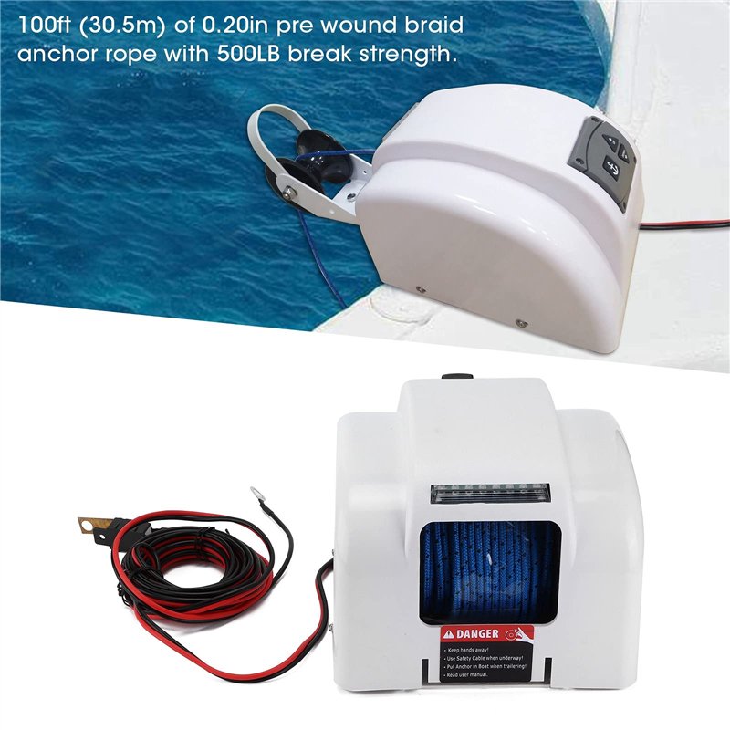 Treuil électrique d'ancre, pratique pratique forte de guindeau électrique efficace pour le bateau de ponton pour le bateau de pê
