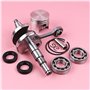 Yurefax Vilebrequin 37 mm Piston 8 mm Goupille, for STIHL, for MS170 017 MS 170 Anneau Circlip Roulement de Manivelle Kit de Joi