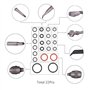 QASULER Accessoires de Bague d'étanchéité for SC2 SC3 SC4 SC5 CTK10 CTK20 K.Archer Bague d'étanchéité 2.884-312.0 Pièces de Rech