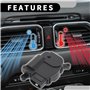Vuzmode Actionneur de commande de porte d'air de mélange de chauffage CVC n° 68164958AA Actionneur de porte d'air de voiture, fo