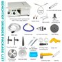 agreilduite Mini scie à Table, polisseuse lapidaire à Roche 850 W, Machine Tampon de Banc à Vitesse réglable, Outils de Tour de 