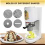 SorbetièRe Spaghetti Professionnelle, Capacité 30 L/H, Machine à Glace Italienne De Comptoir 80 W Avec TréMie De 420 Ml, Lames E